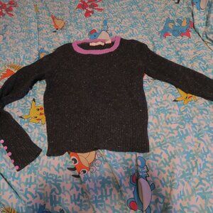 Sleeping On Snow Button Sleeve Sweater Womens Medium Lambswool Cashmere Mohair